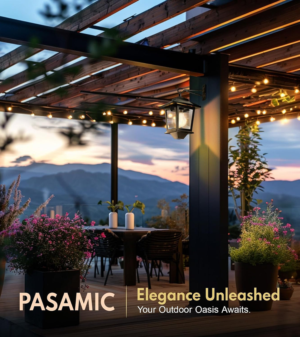 Solar Wall Lanterns with Replaceable Bulb,Outdoor Hanging Solar Lights