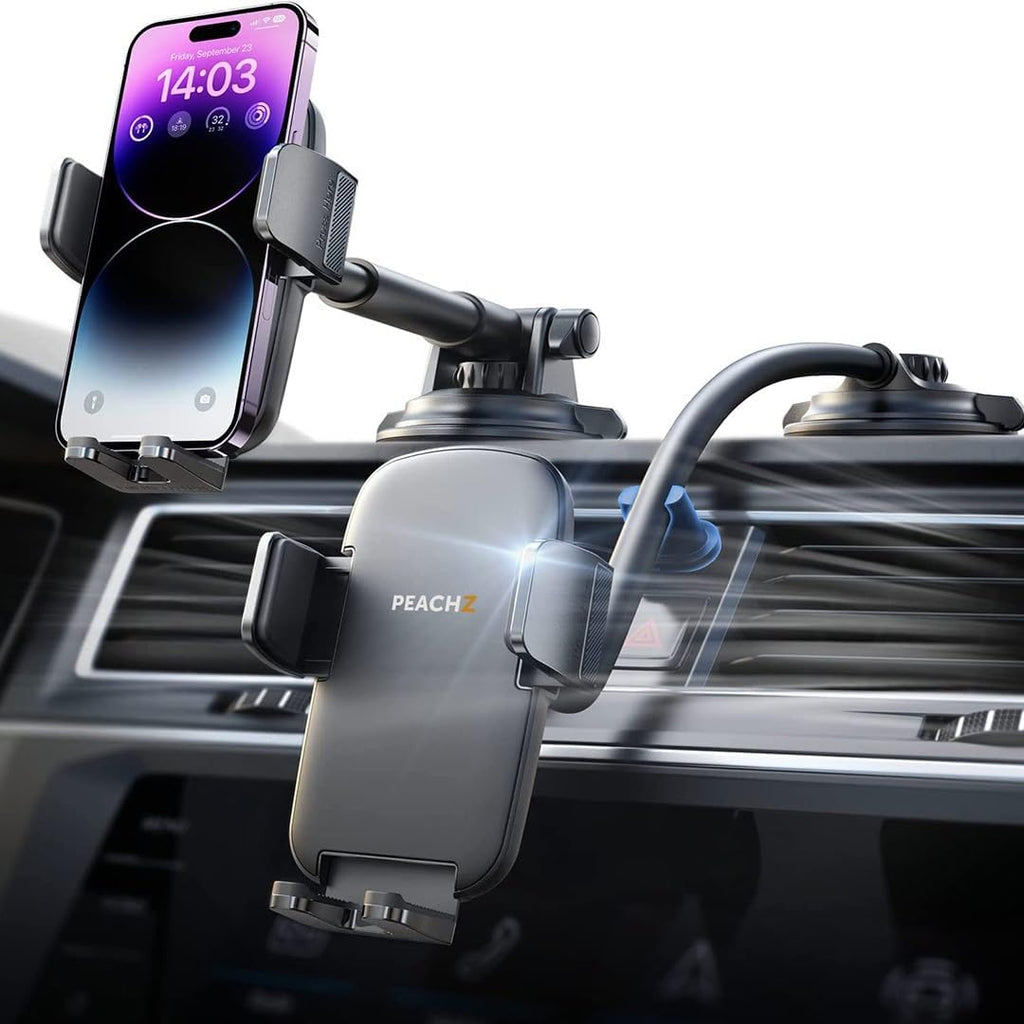 Car Phone Holder Mount with Strong Suction for Dashboard and Windshield. Versatile Cell Phone Car Mount for all Devices. Cell Phone Holder Car...
