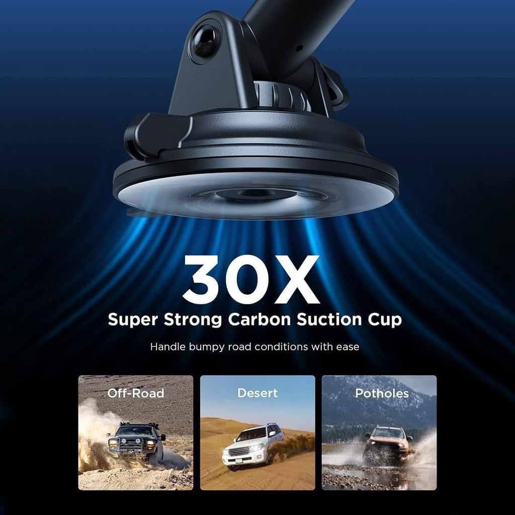 Car Phone Holder Mount with Strong Suction for Dashboard and Windshield. Versatile Cell Phone Car Mount for all Devices. Cell Phone Holder Car...