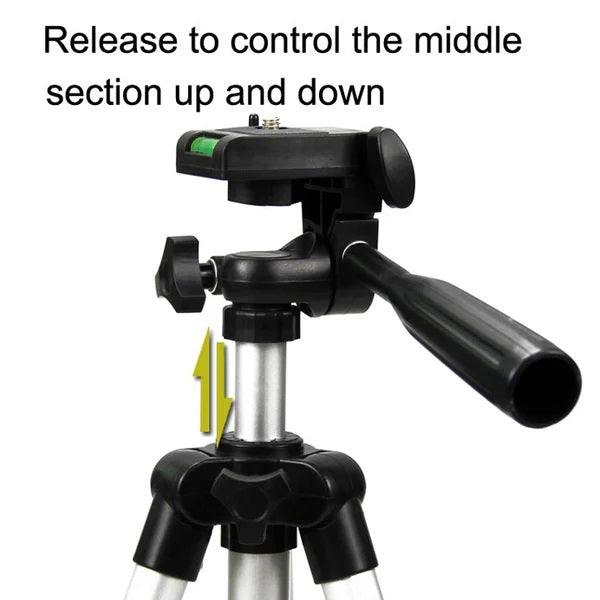 Aerbes AB-ZJ65 102cm Adjustable Tripod Stand with Phone Holder – 360°